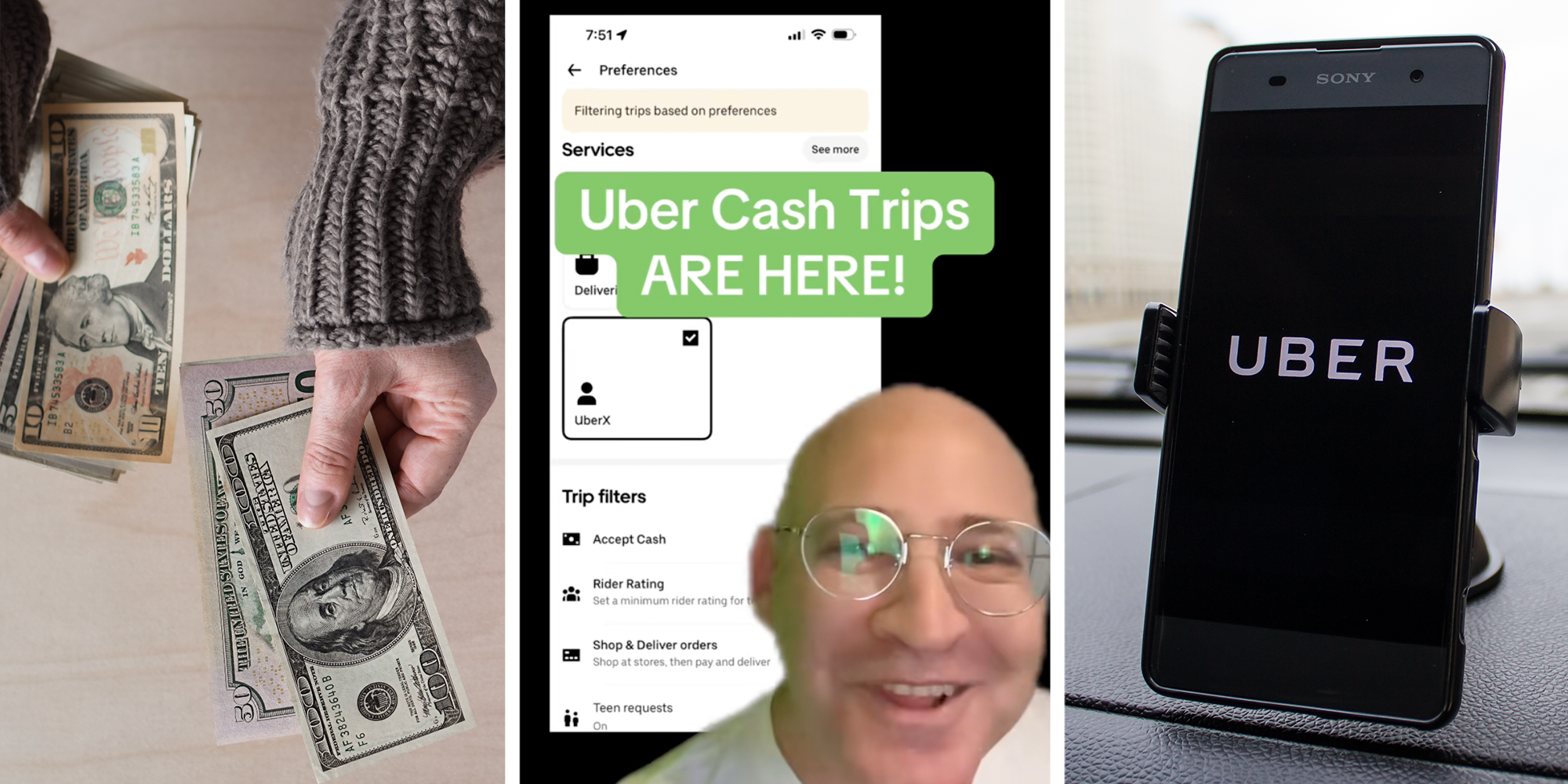 uber cash trips arrive