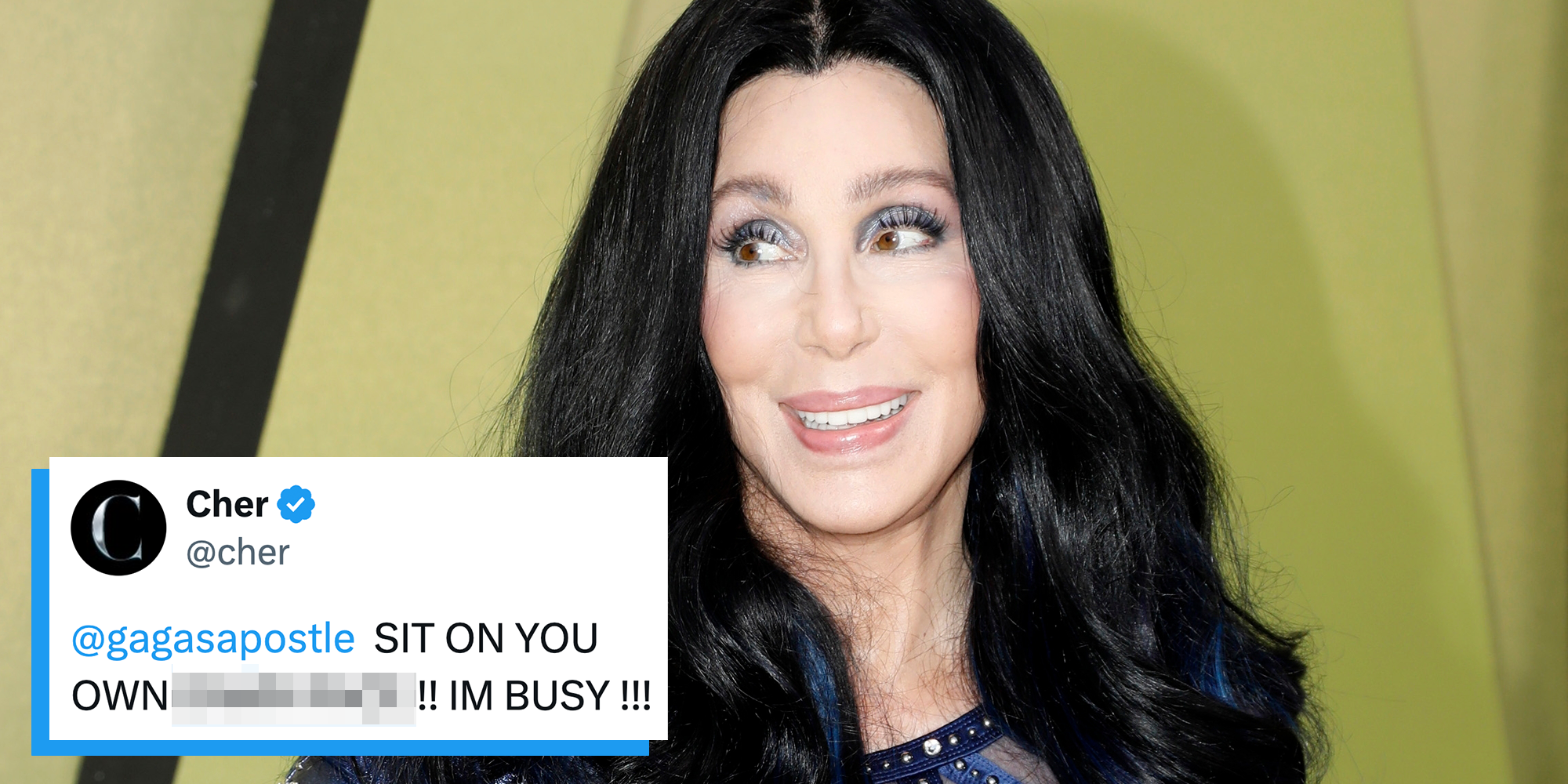 cher sit on you own im busy tweet