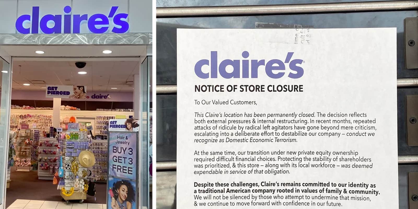 Why Did Note on Claire's Blame
