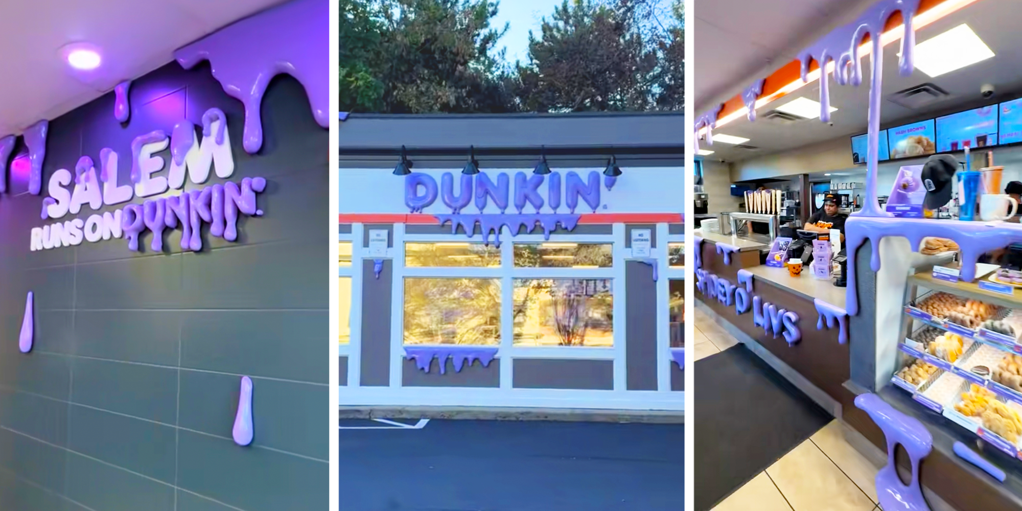 dunkin donuts salem location decorated for halloween