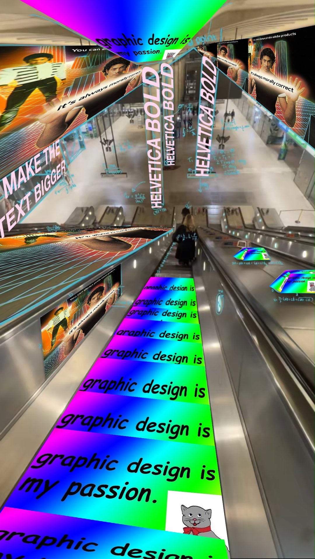 'How a mathematician sees the world' meme representing graphic designers.