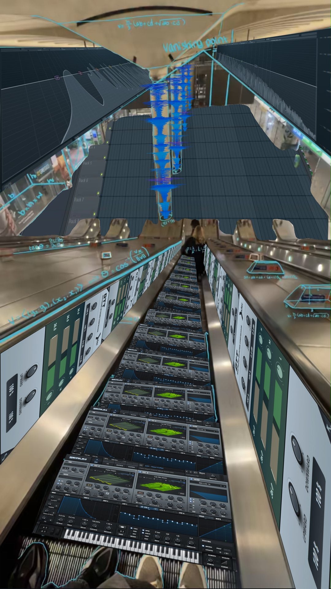 'How a mathematician sees the world' meme representing music producers.