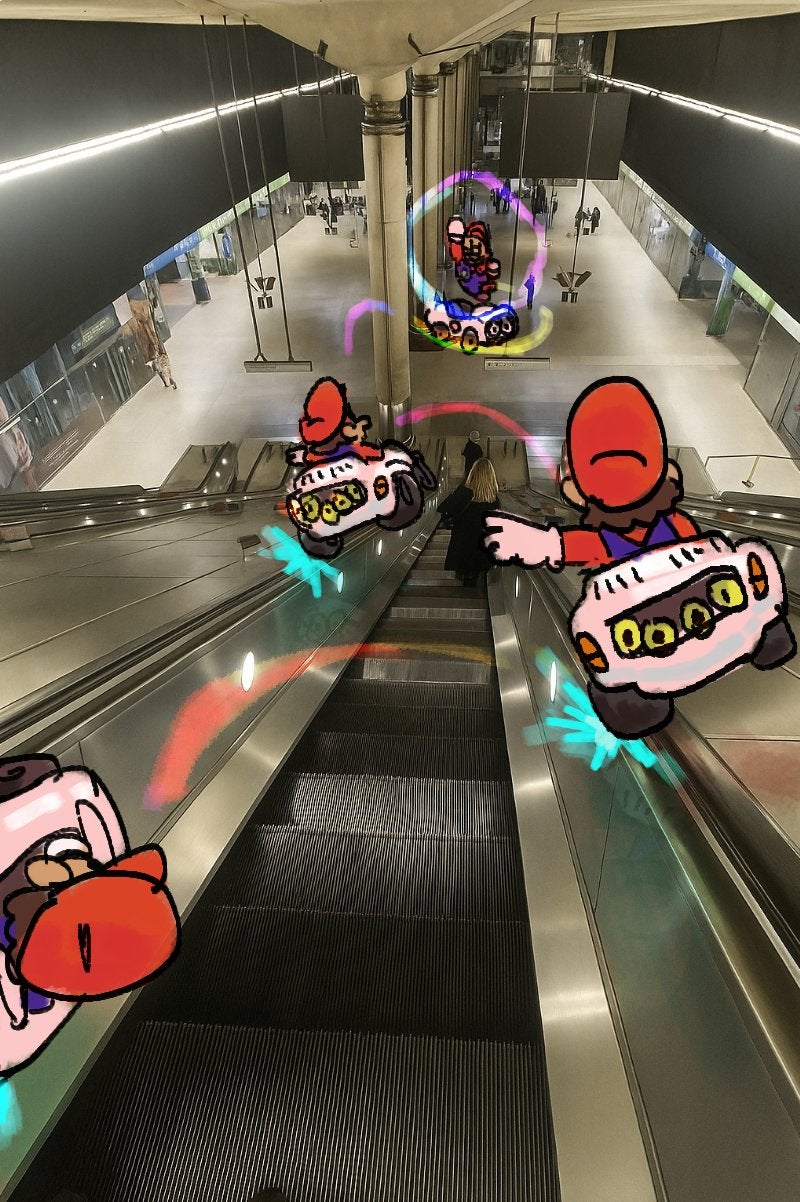 'How a mathematician sees the world' meme representing Mario Kart players.