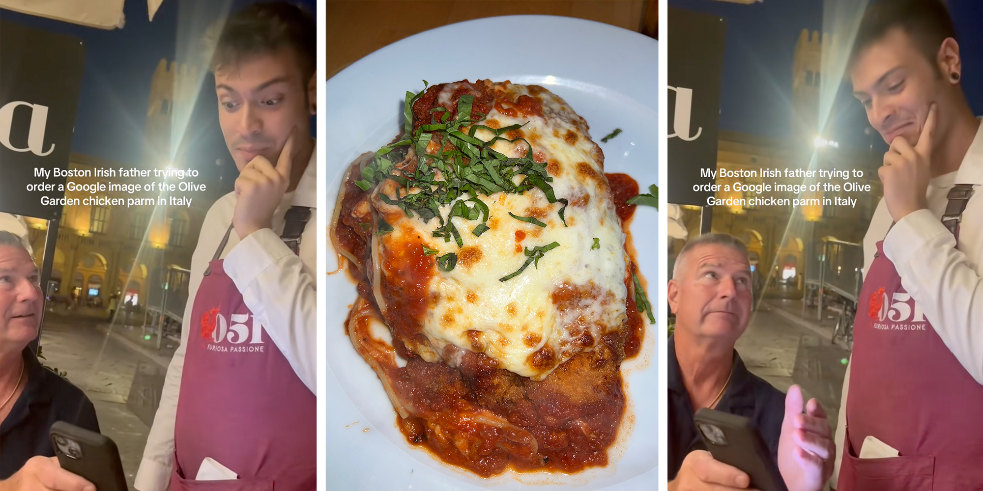 italian waiter reacts to olive garden