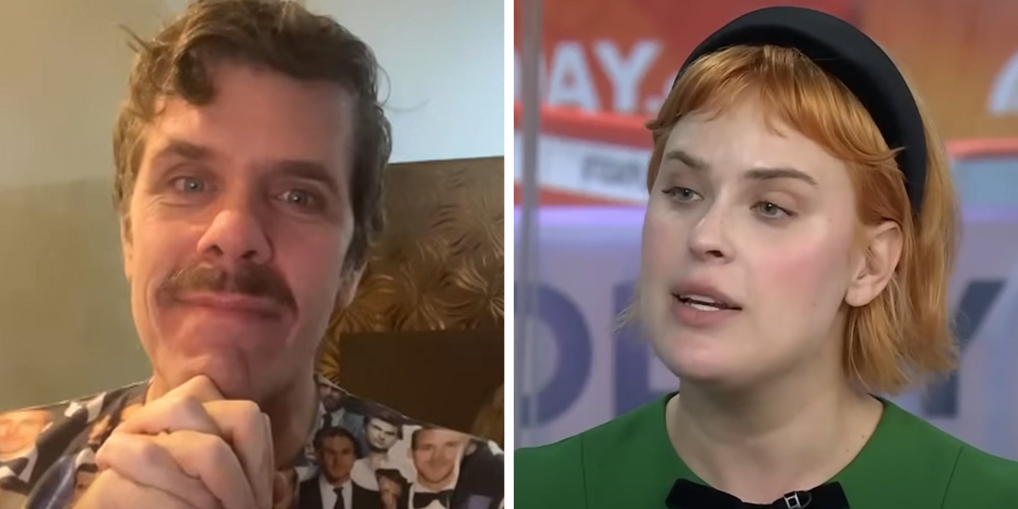 Left: Perez Hilton. Right: Tallulah Willis.