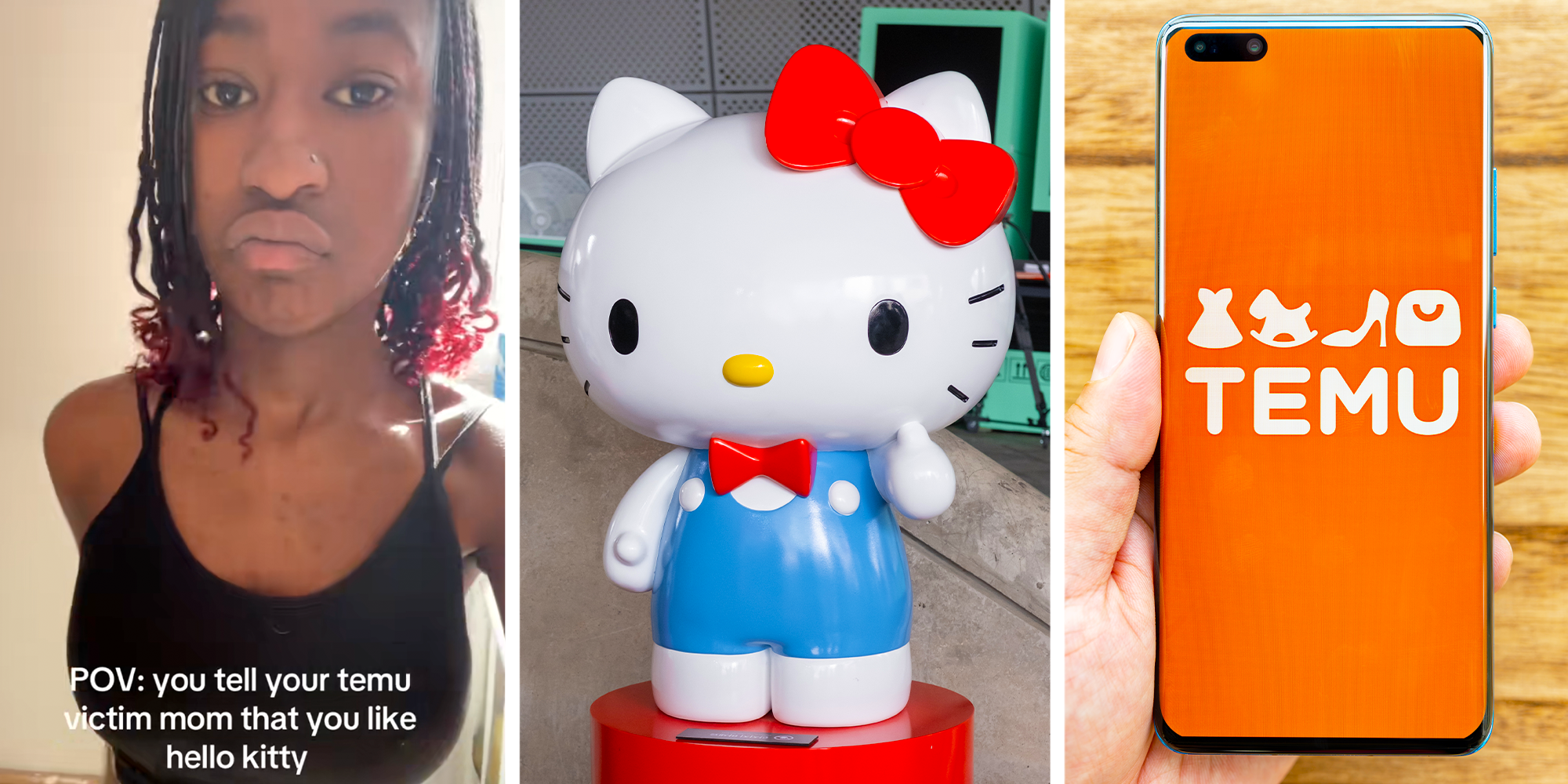 temu victim hello kitty bed