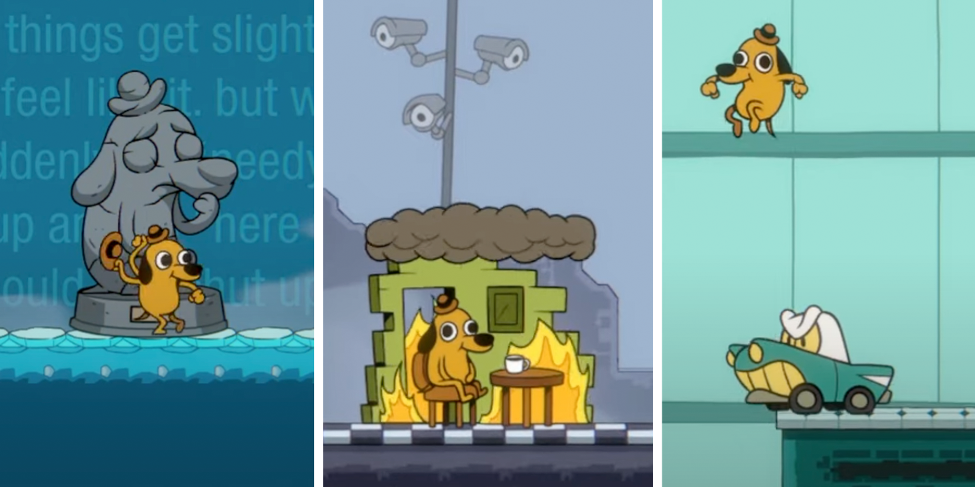 this is fine meme video game