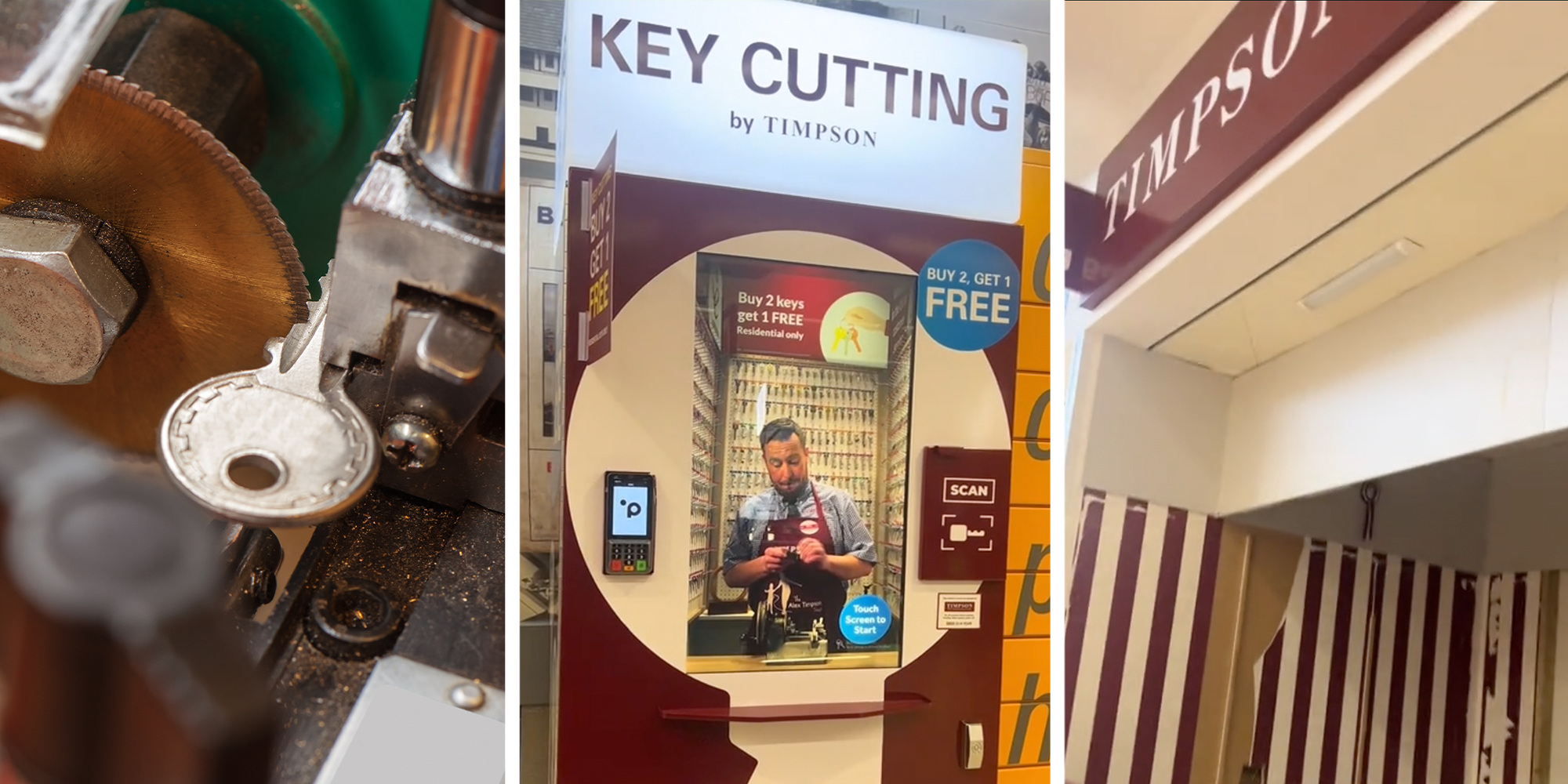 timpsons key cutting before and after kiosk