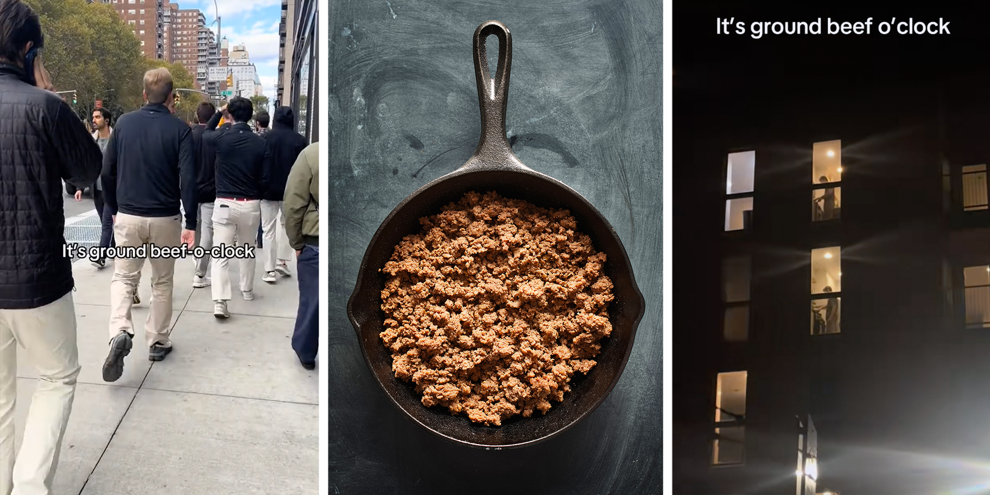 ground beef oclock boy dinner kibble slop