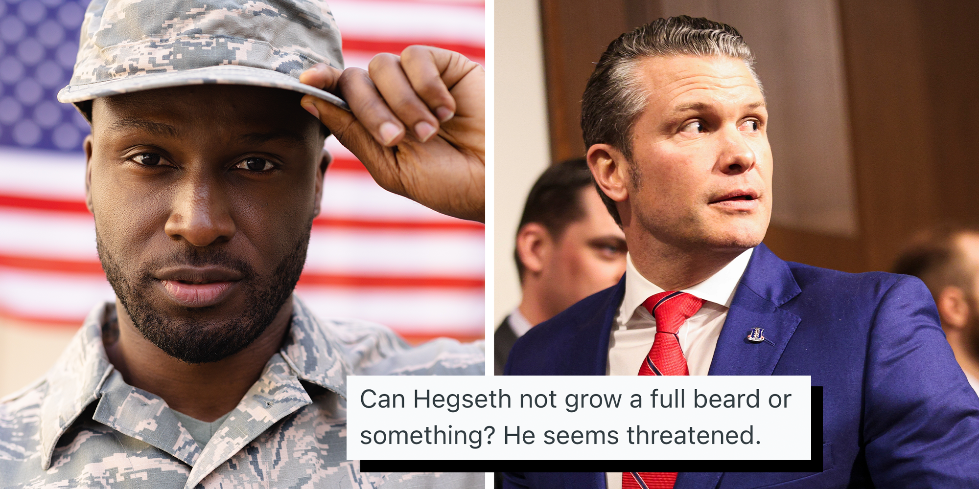 hegseth bans beards in military at south korea event