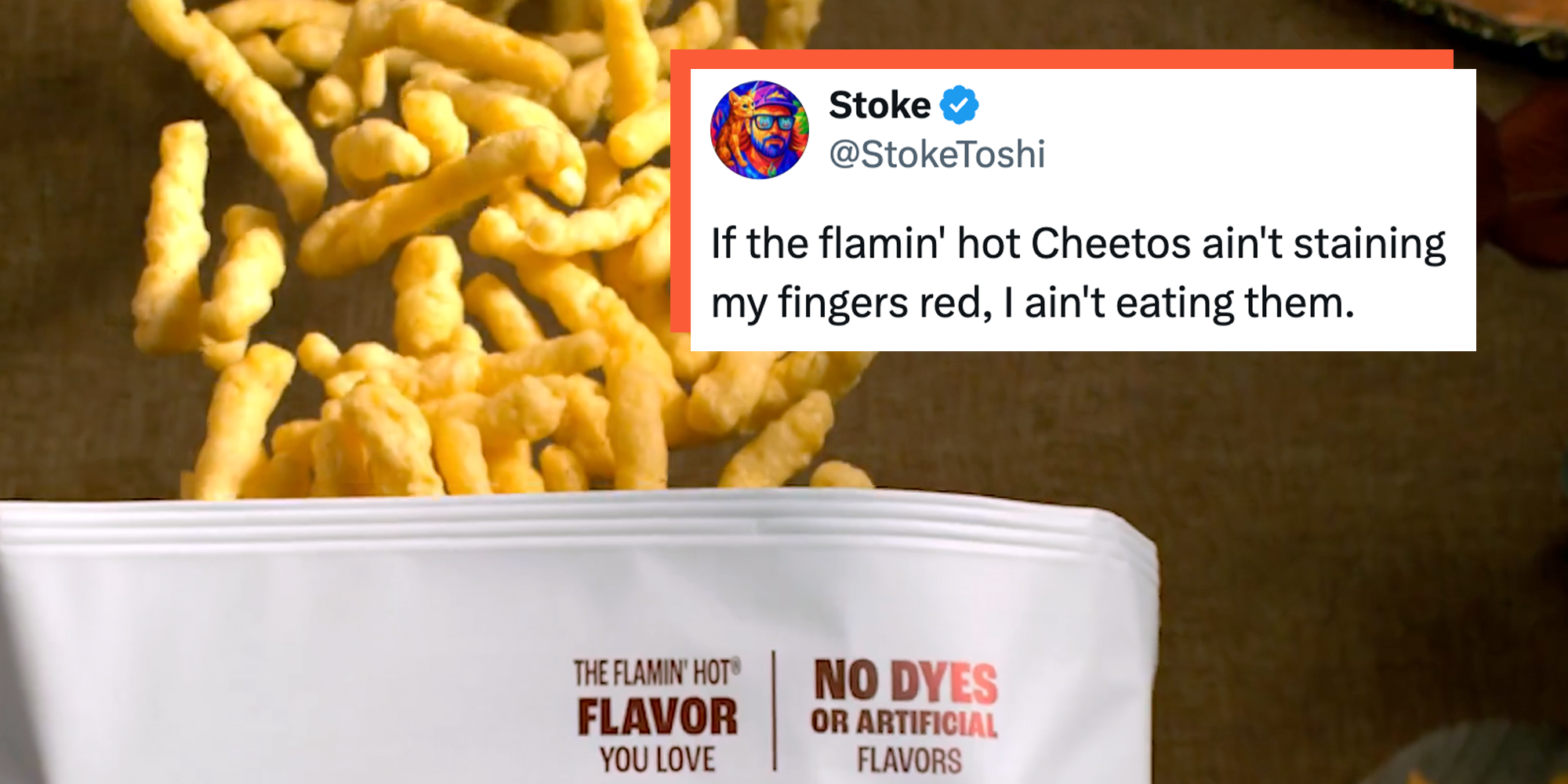 flaming hot cheetos no dye