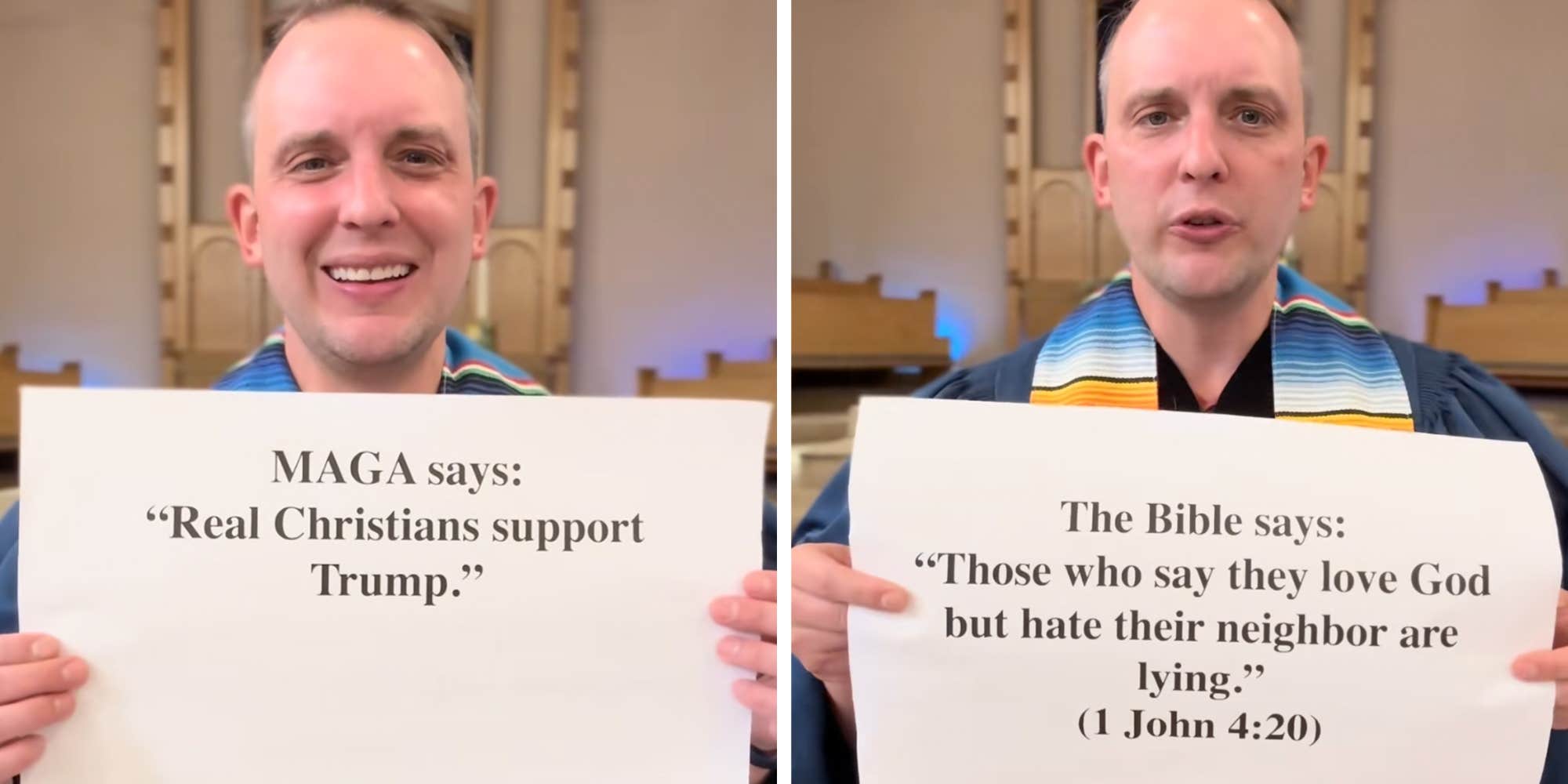 This pastor's "MAGA vs. Jesus" series is dismantling conservative talking points using Bible verses