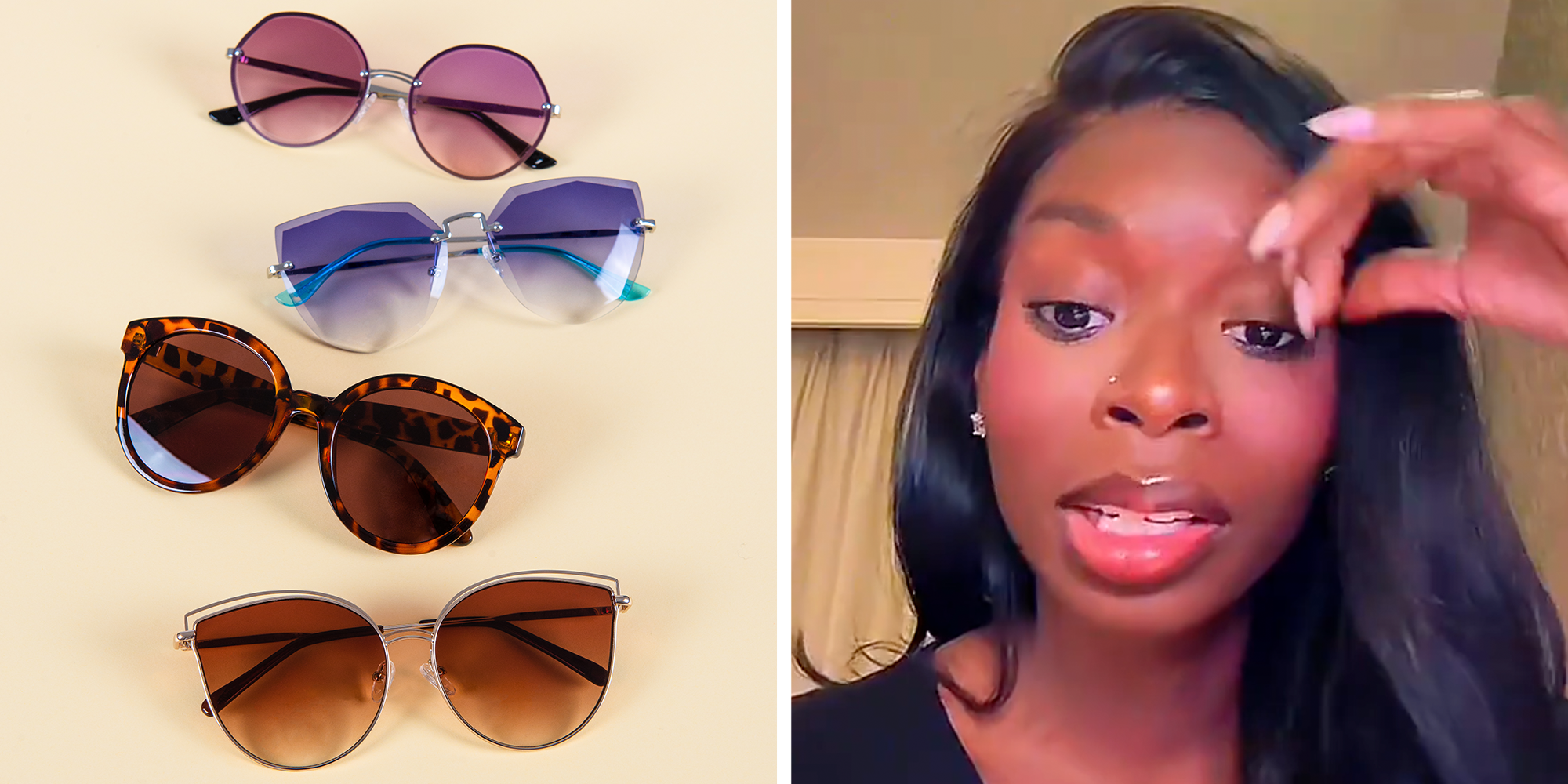 olandria sunglasses challenge tiktok