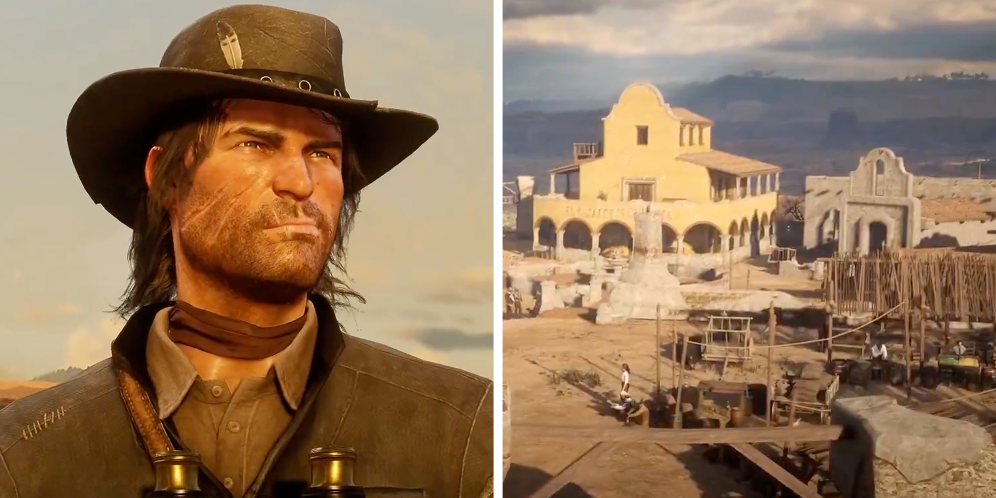 Scenes from a "Red Dead Redemption 2" video game Mexico mod