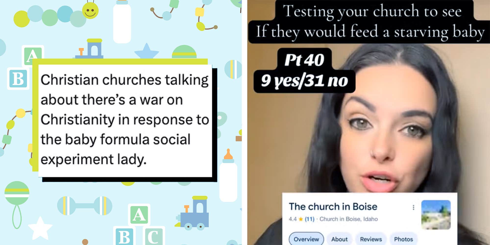 Pastors are crashing out after woman tests churches pretending to need baby formula to see who actually helps (most refused)