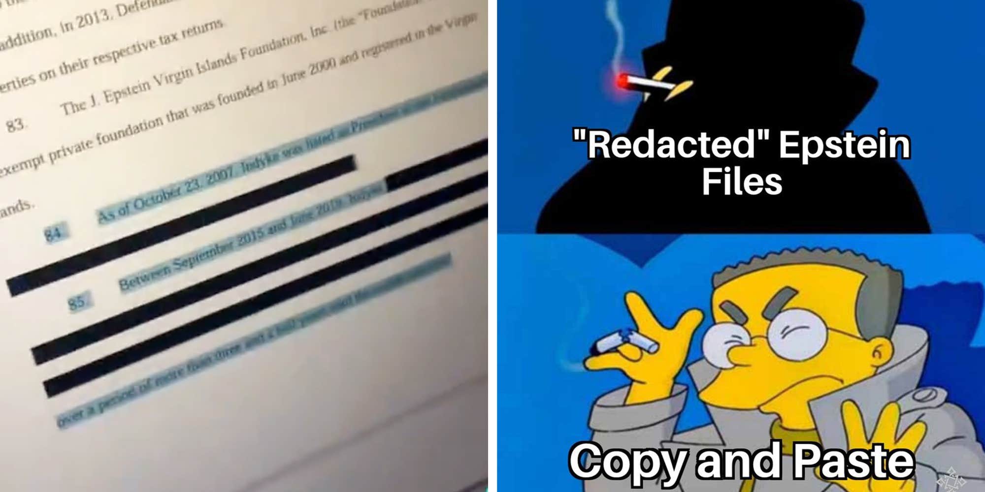People are un-redacting the Epstein files with a laughably simple trick