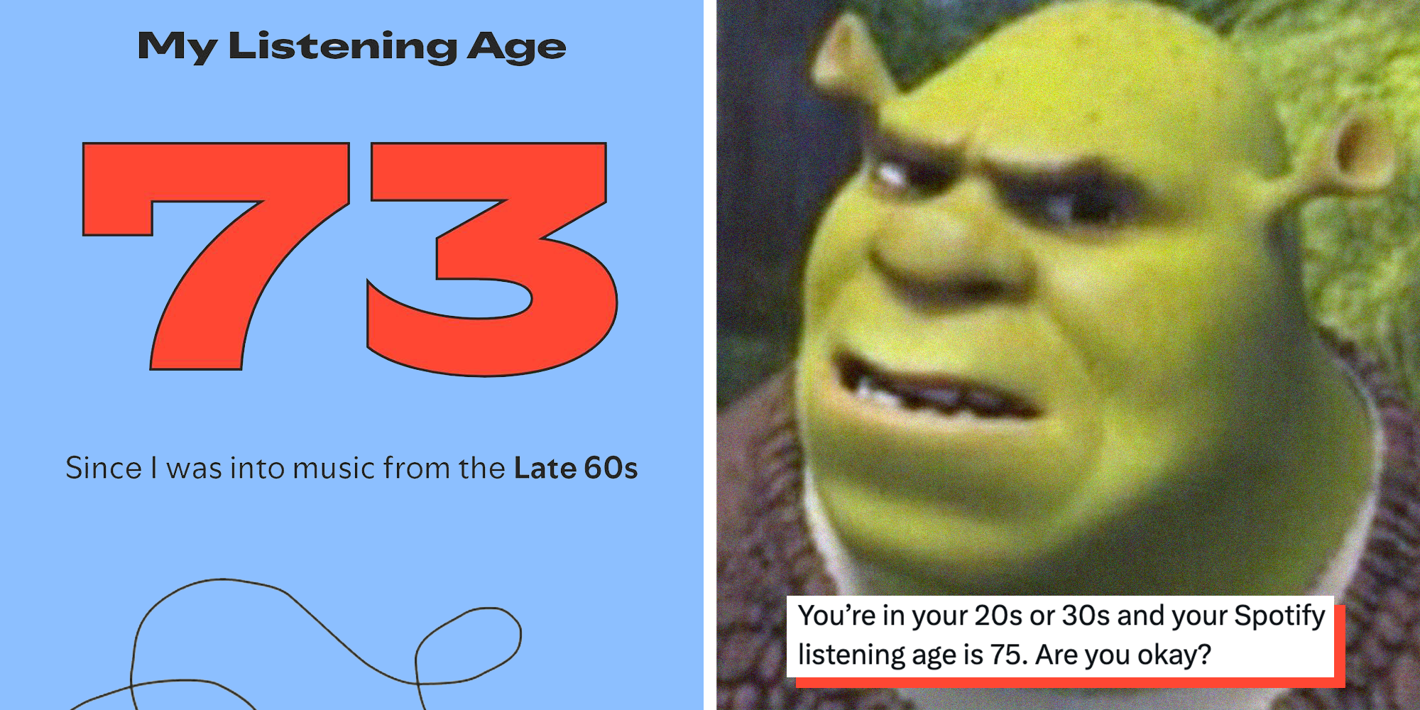 spotify listening age reactions memes