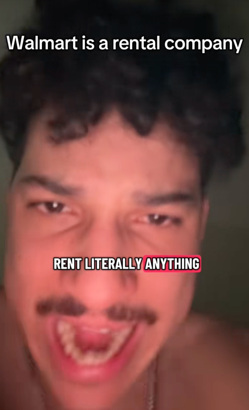 @brohomie_/TikTok
"Walmart is a rental company" "rent literally anything..."