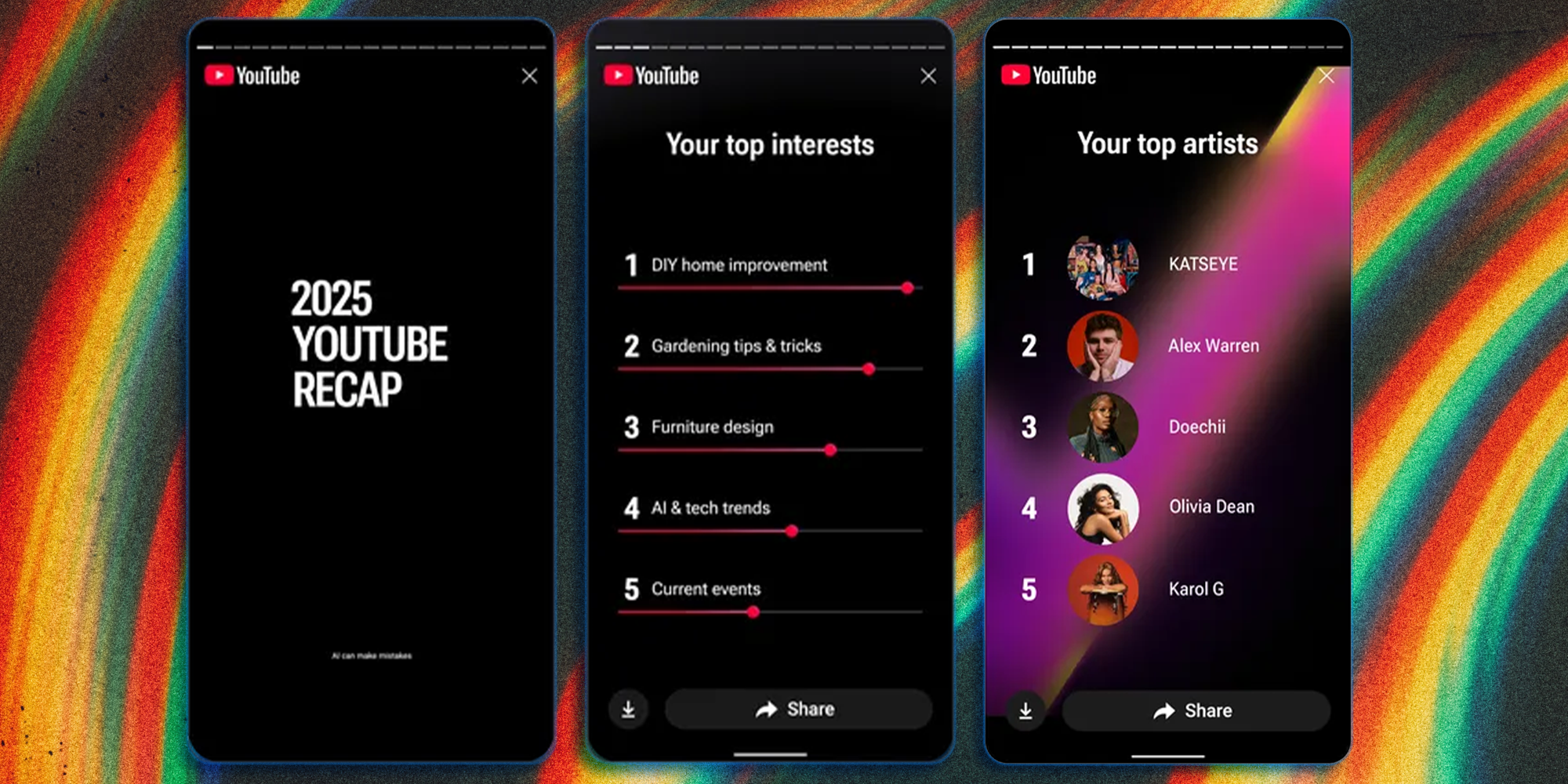 youtube announces annual recap wrapped style