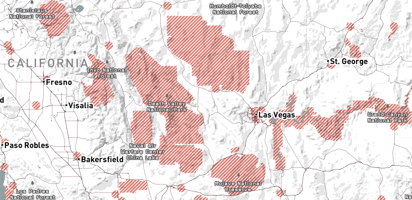 No drone map of the American Southwest