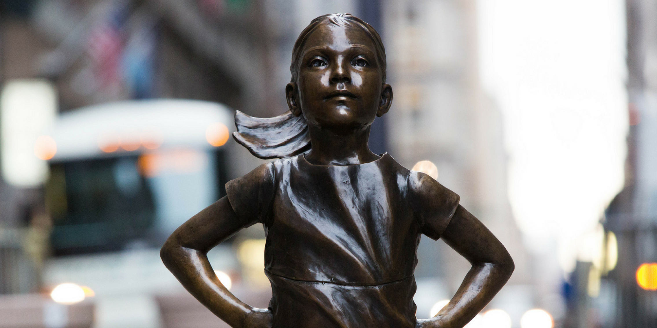 The Fearless Girl statue on Wall Street