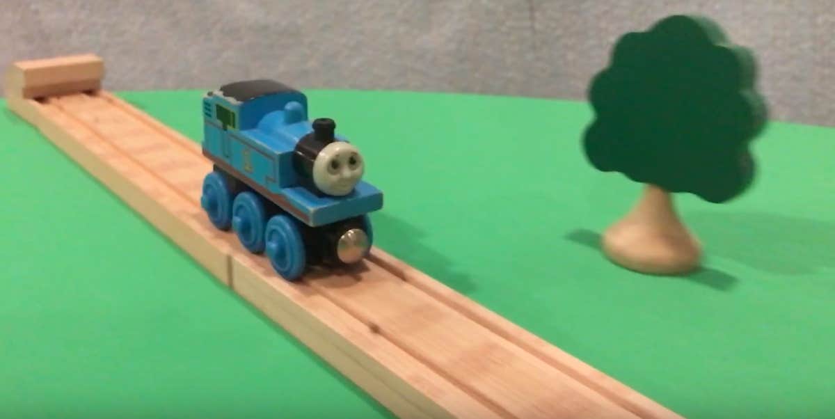Wooden Thomas the Tank Engine Stunt Video Exploding on YouTube