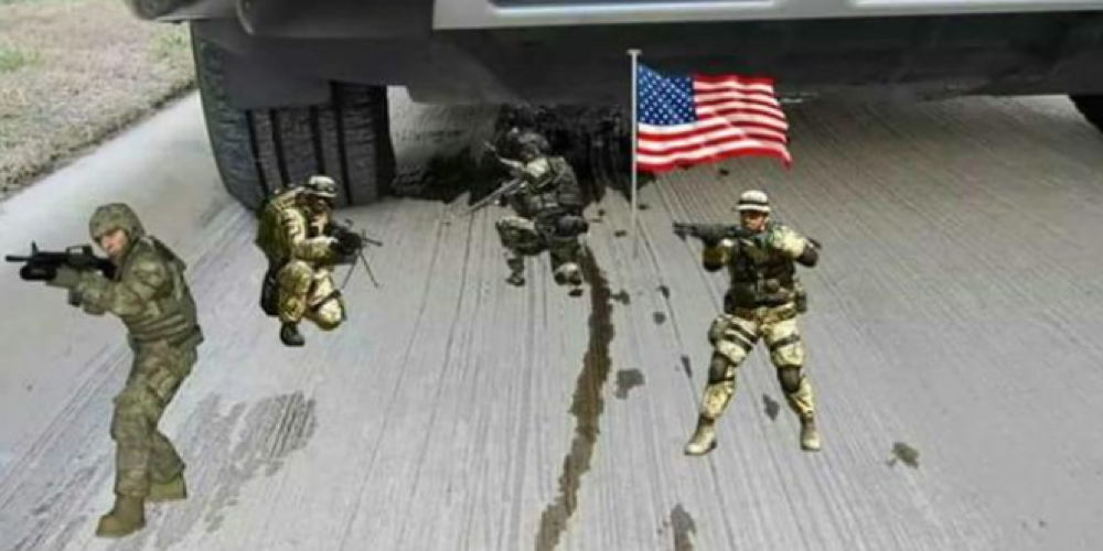 america invading for oil meme