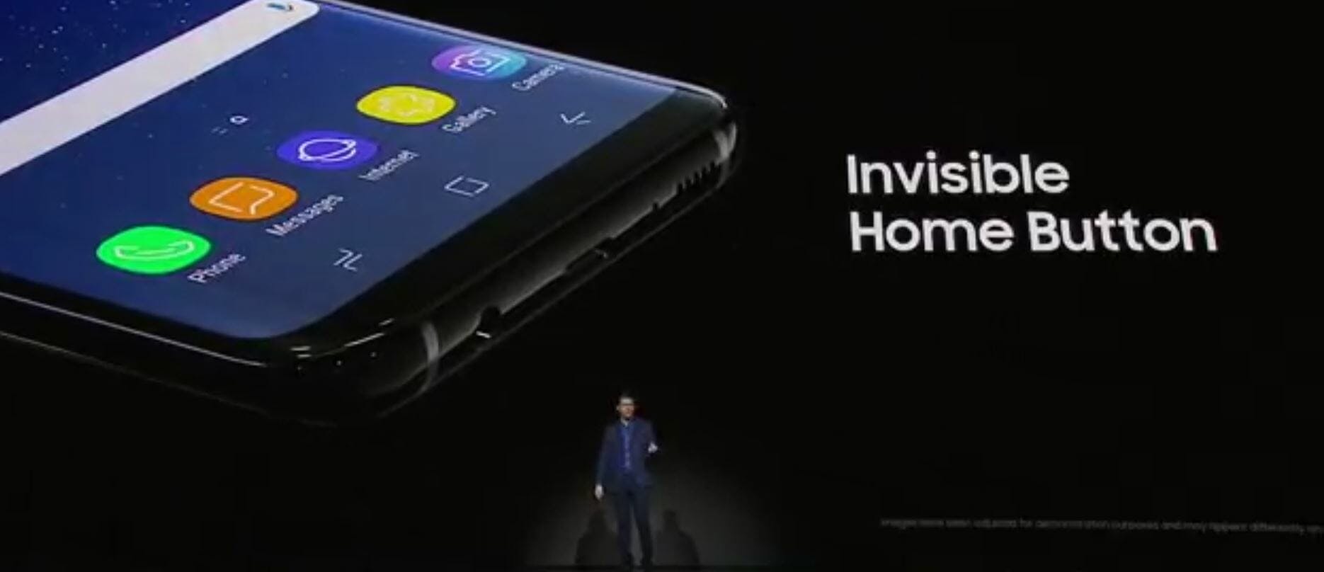 Samsung Galaxy S8 invisible home button