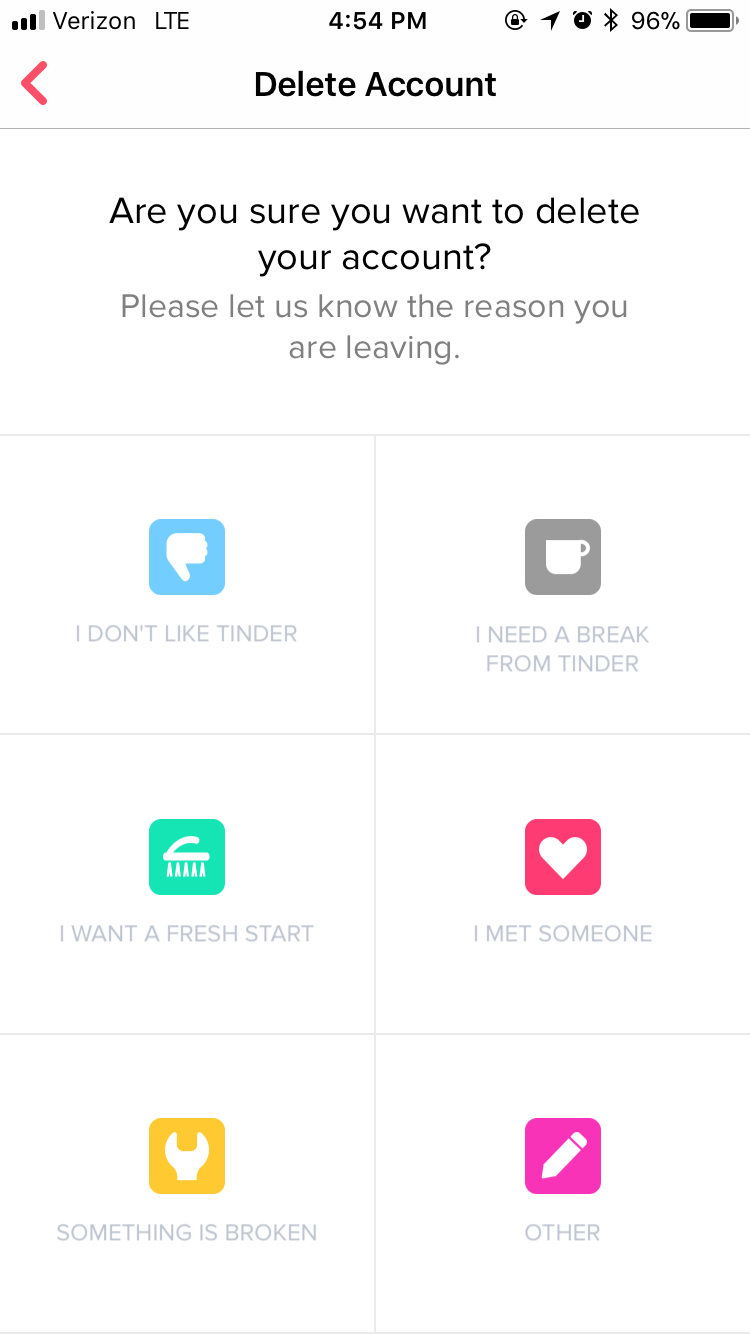 how to delete tinder