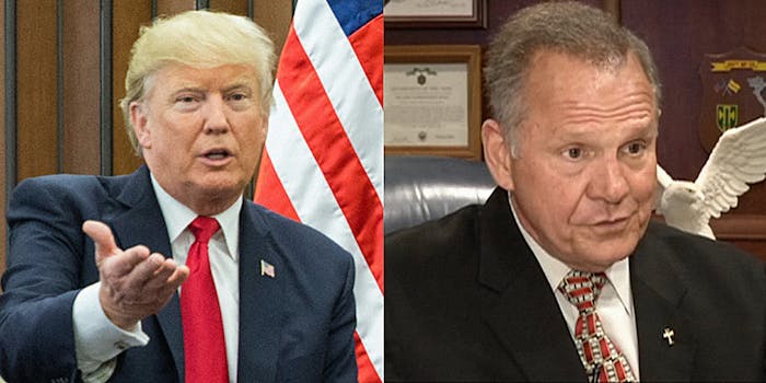 Donald Trump and Roy Moore