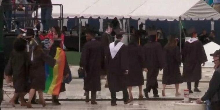Notre Dame graduation student walkout