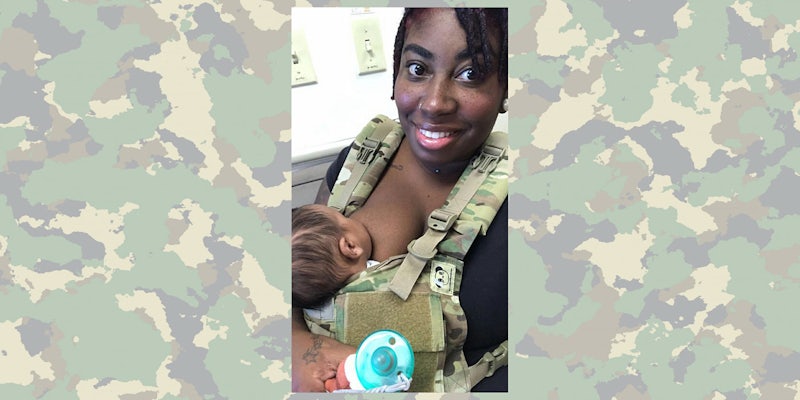 Avery Lane breastfeeding her baby