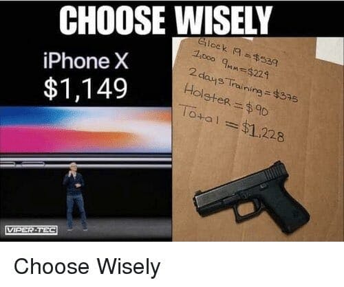 glock vs iphone x