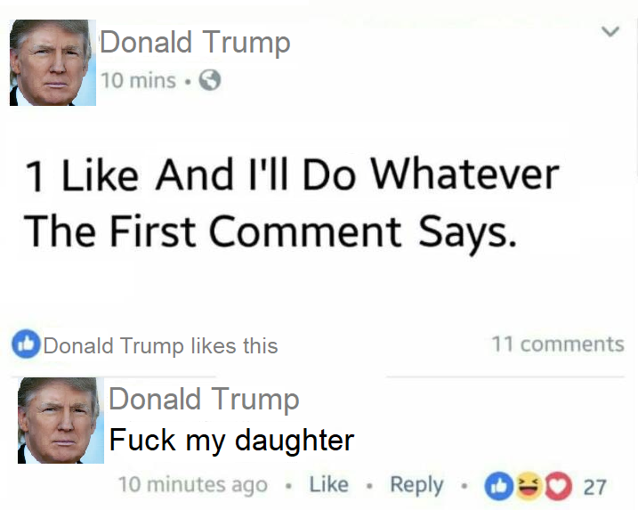 trump incest 10000 likes meme