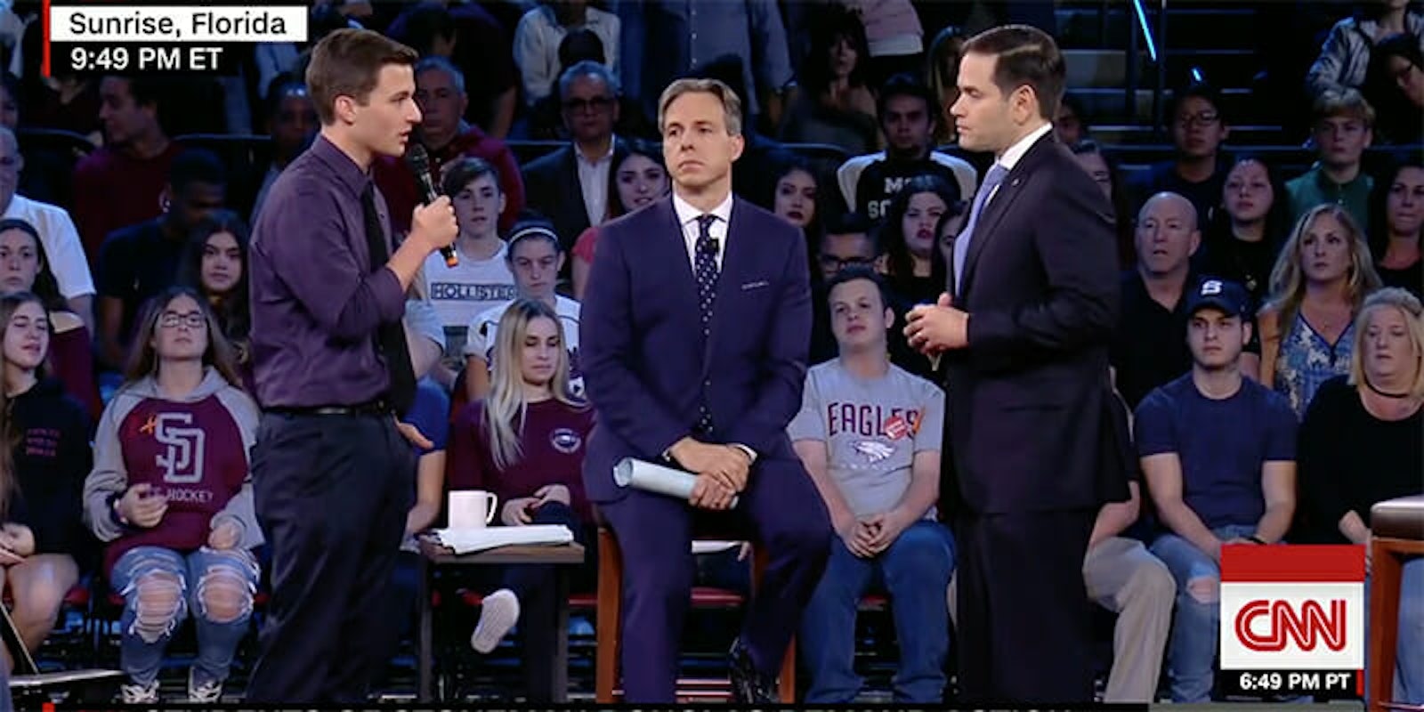 CNN denied giving a 'scripted' question to a Florida shooting survivor for its gun control town hall.