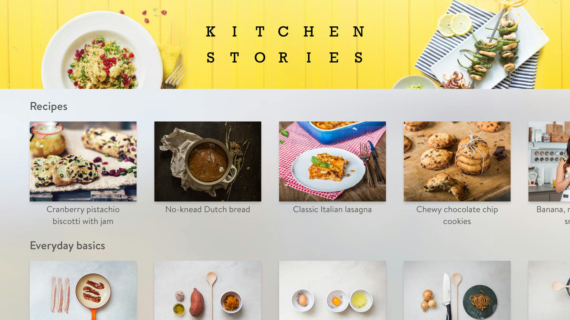 Apple TV apps list : Kitchen Stories 