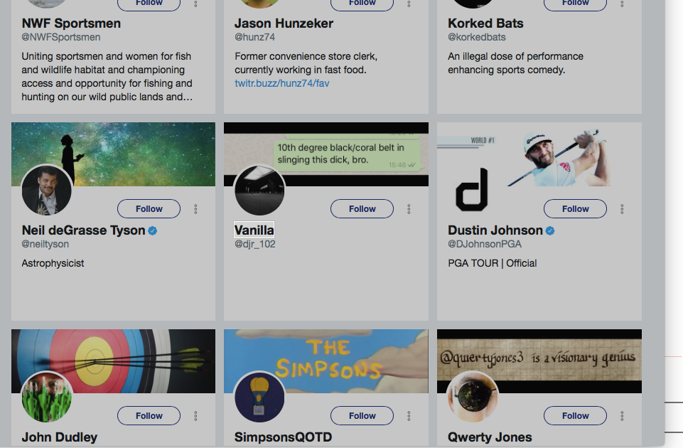 donald trump jr twitter following list