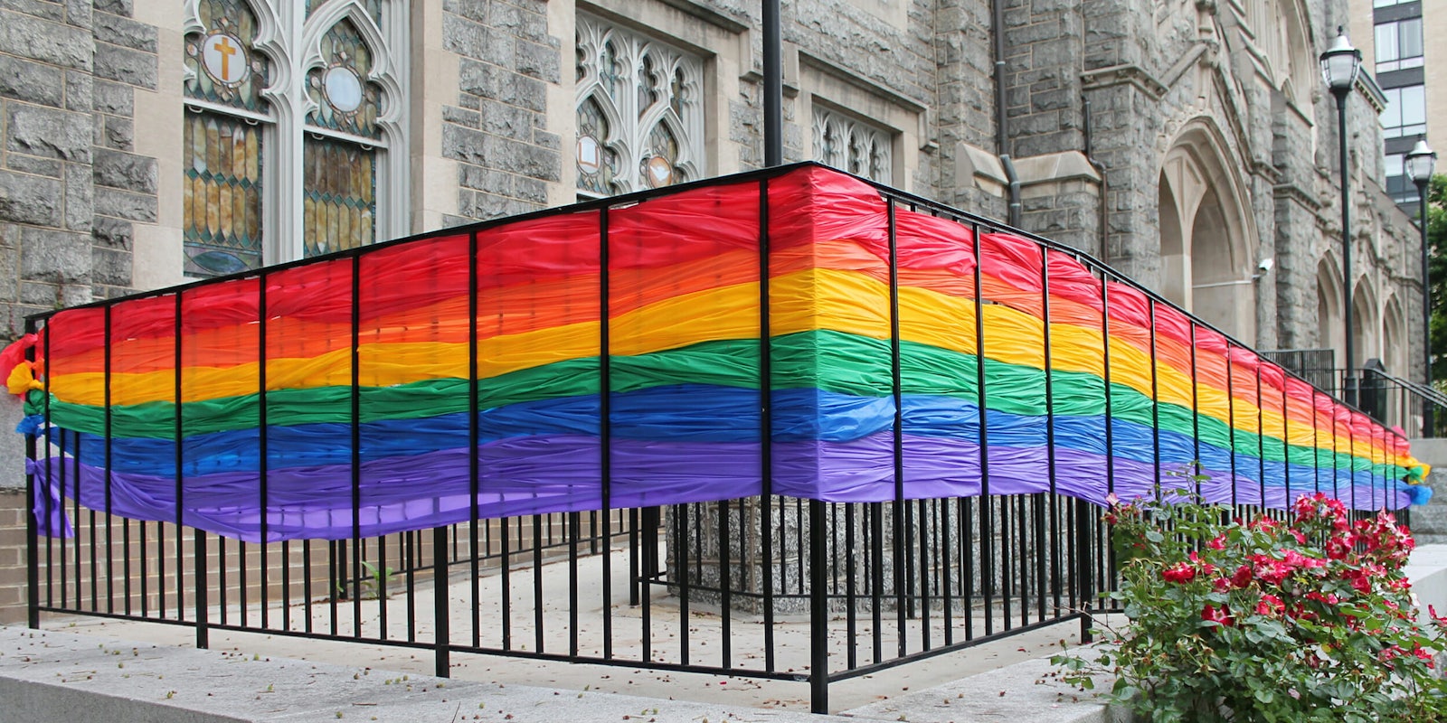 Pride flag church