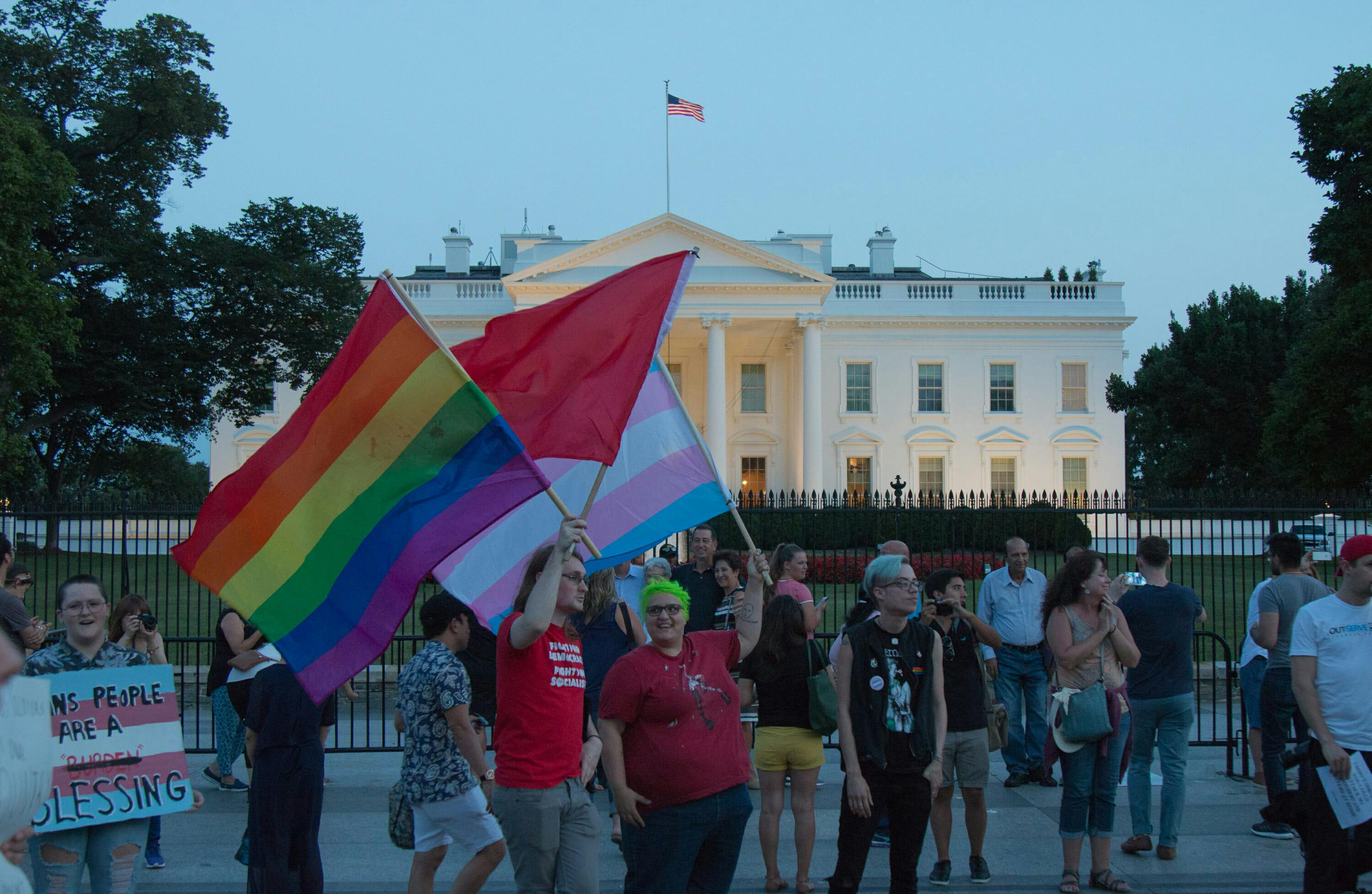 trans protest at white house