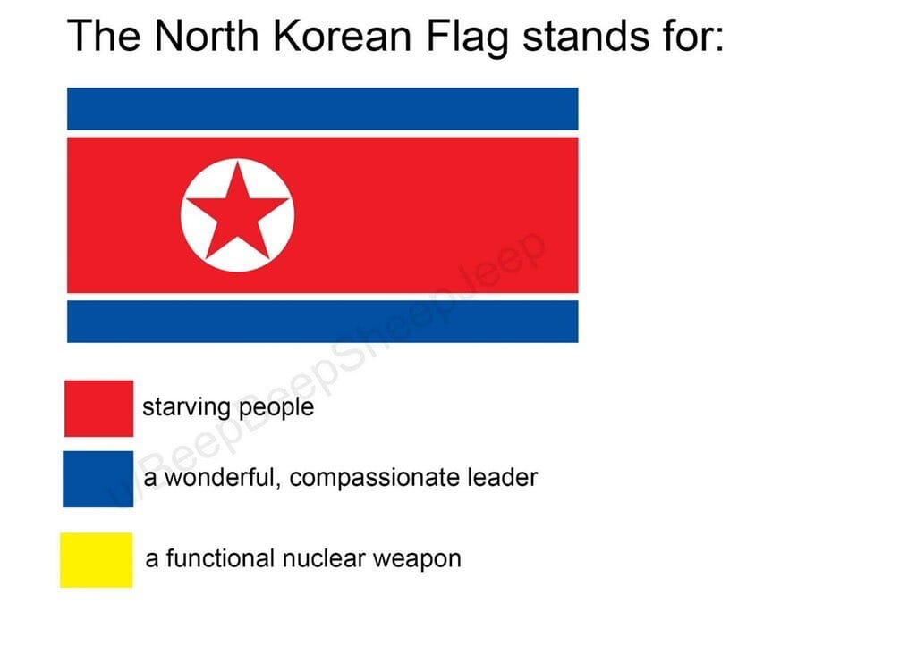 north korea flag meme nuclear weapons