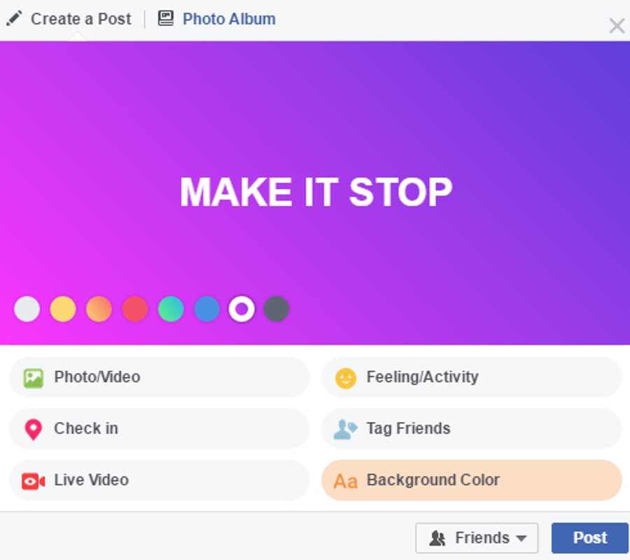 These Ugly Colorful Status Updates Are Taking Over Facebook These Ugly Colorful Status Updates Are Taking Over Facebook