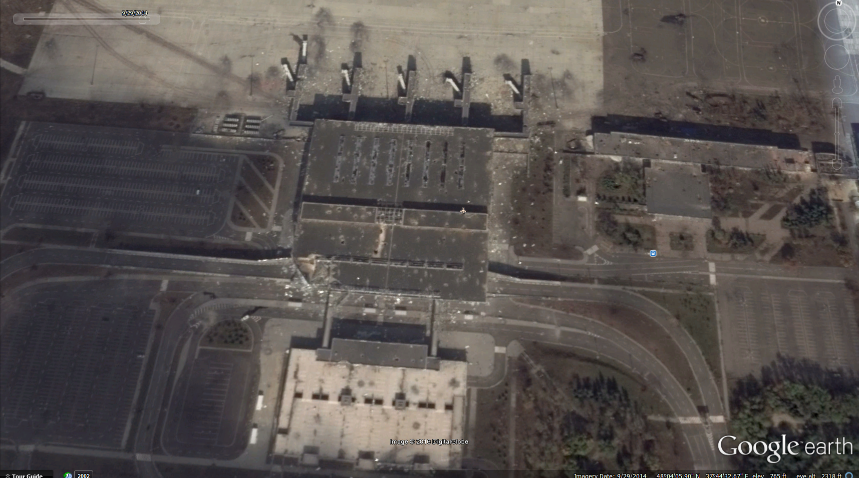Google Earth captures the devastation of the Ukrainian civil war's most