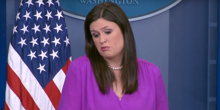 Sarah Huckabee Sanders went on a rant about media on Tuesday
