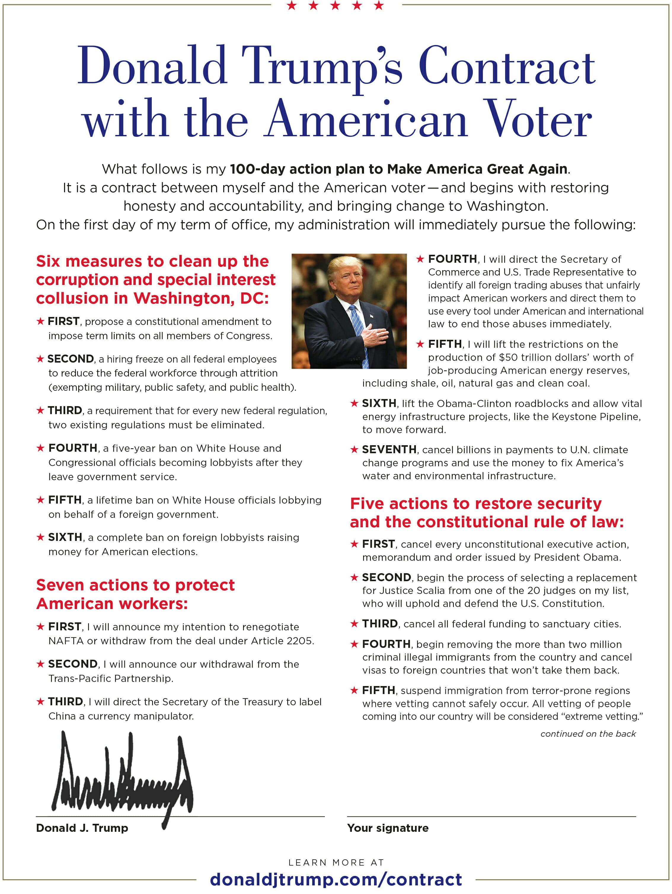 Donald Trump Contract with the American Voter