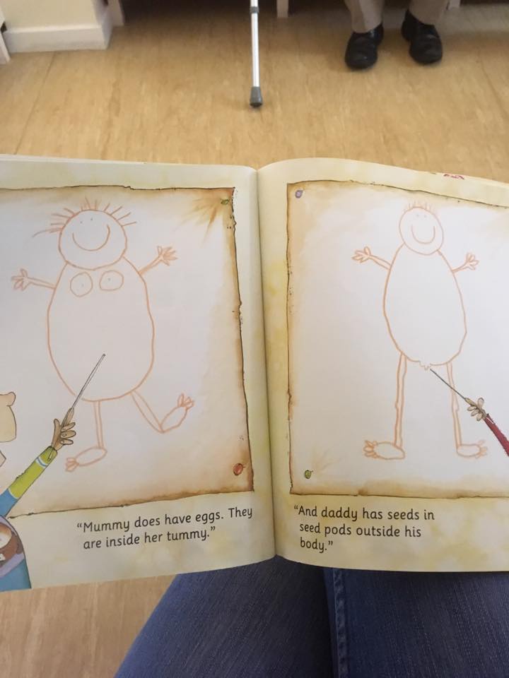 A page from the children's sex education book