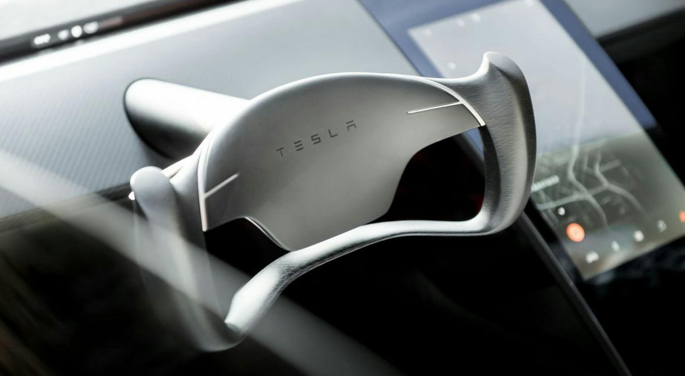 tesla second-generaton roadster interior steering wheel