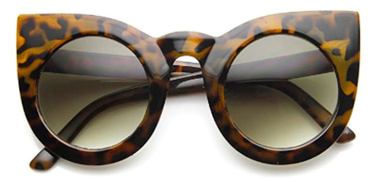 cheetah print cat eye sunglasses