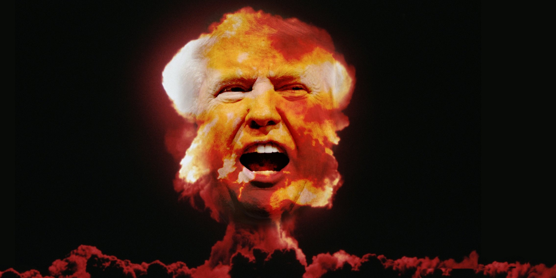 Donald Trump as a nuclear explosion