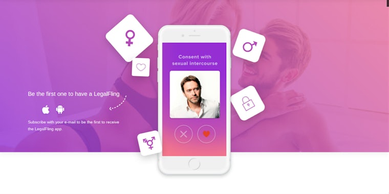 A new app called LegalFling lets users create legally binding sex contracts.