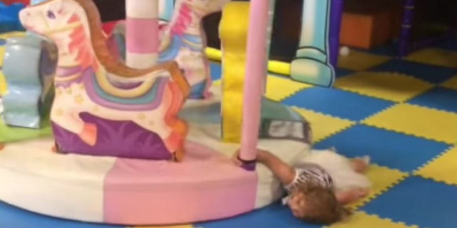 girl riding carousel wrong